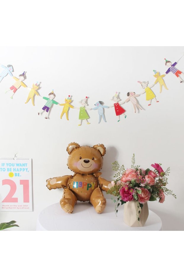 Other Flags 4 Colorful Flags Pennant Kids Happy Birthday Bunting Banners Party Decorations Baby Show