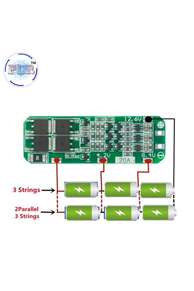 3S 20A Li-ion PULAR 3S 20A Li-ion Lithium Battery 18650 Charger PCB BMS Protection Board 12.6V Cell