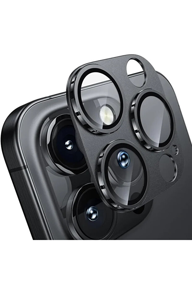 16Pro 16ProMax black Metal Tempered Glass Camera Lens Protector for IPhone 16 15 14 13 Pro Max Plus