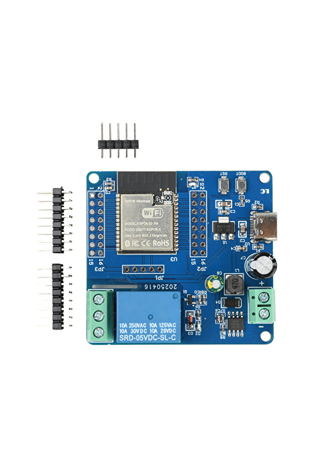 1CH ESP32-C6 Wi-Fi Bluetooth Development Board DC 5-60V Single-Channel Relay Module Type-C Interface - 1