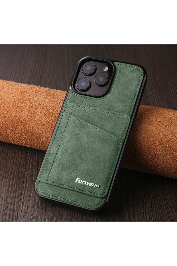 For iPhone 14 Green-F8 Premium Business Leather Case For iPhone 17 16 15 14 13 12 11 Pro Max Plus 17