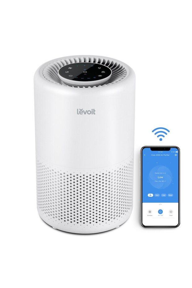 Smart Air Purifier, 35m² Room Coverage, White, Core 200S