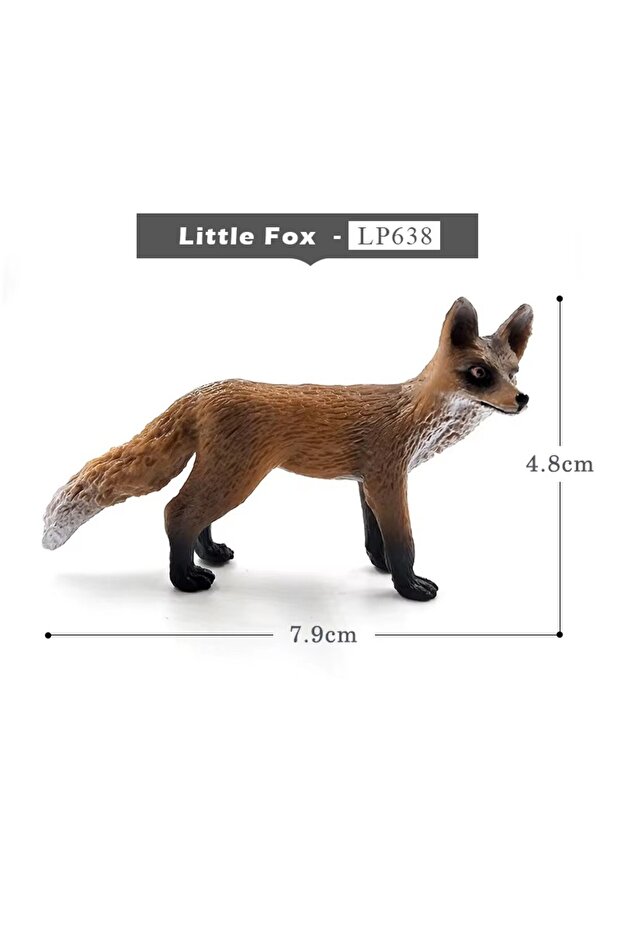 Little Fox-C Simulation Fox Rabbit Squirrel Parrot Bird Badger Figurine Animal Model Home Decor Mini