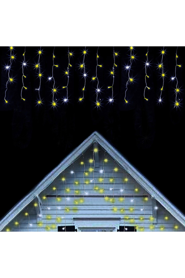EU plug 220V 12M Icicle String Lights With Flash LED 6M/12M Curtain Fairy Lights For New Year Corrid