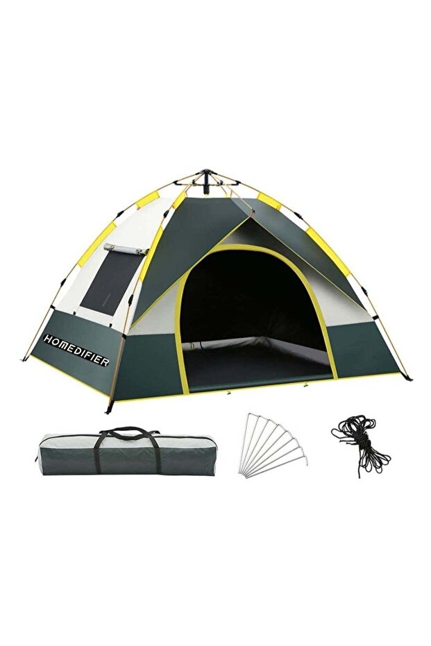 Camping Tent - 3-4 Person Instant Pop-Up, Waterproof Windproof