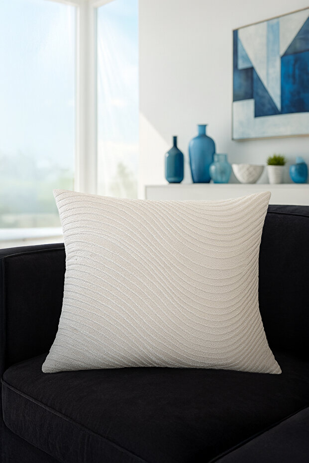 Velvet Cushion Cover Cream V1 45X55