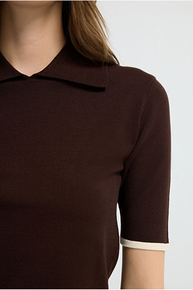 Dik Yaka Triko Bluz - 2