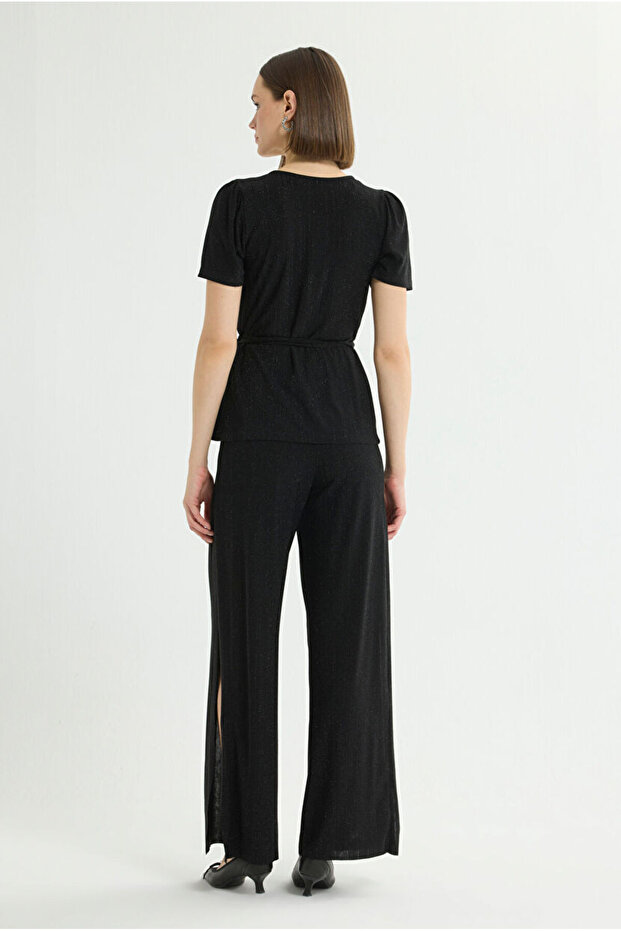 Anvelop Kısa Kol Örme Bluz - 5