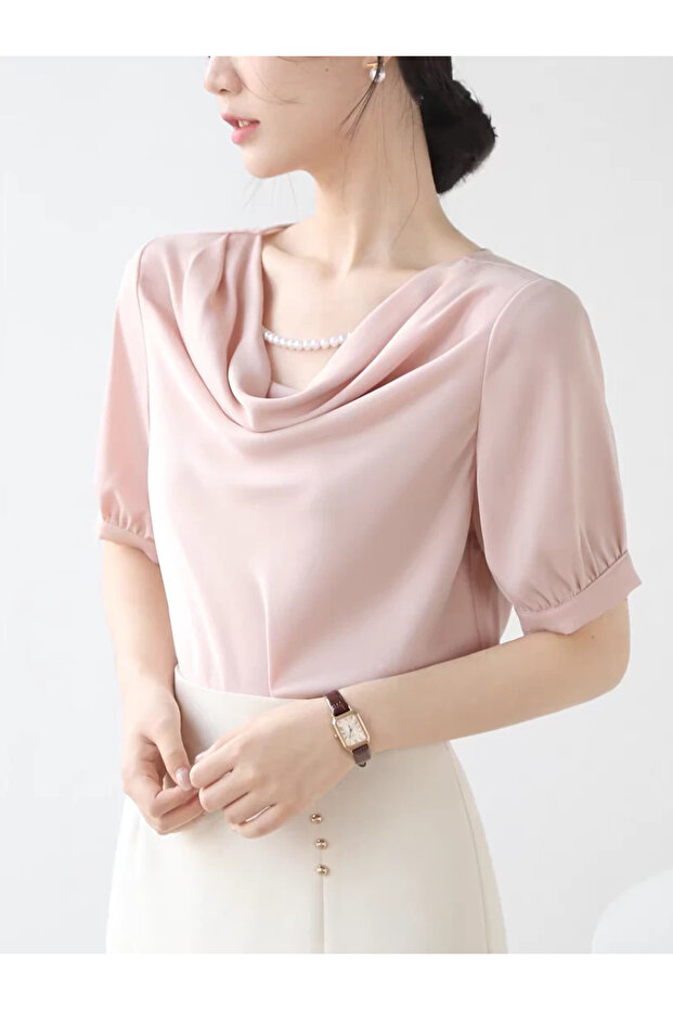 Casual satin blouse