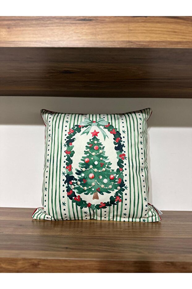 H1259 شجرة الصنوبر داخل الخطوط الخضراء - وسادة - مليئة بالداخل