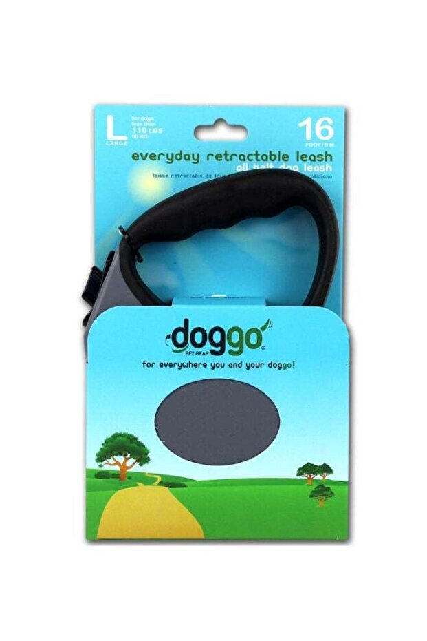 Doggo everyday retractable leash 5m Large grey