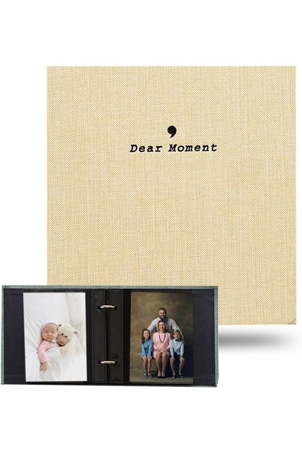 3.5x5 Photo Album with Linen Cover, 50-Pocket Compact Photo Book for Instax Mini (Off-white)