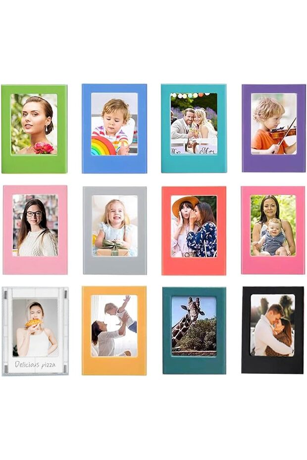 Fujifilm Frame 12-Pack 3-Inch Magnetic Photo Frames for Instax Mini (12 Colors)