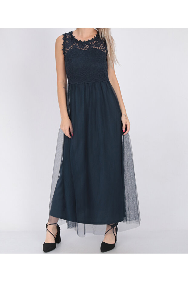 Rochie lunga, Bleumarin - 1