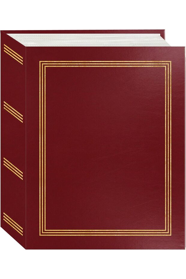 A4-100 Burgundy Red Photo Album, 100 Pockets 4"X6"