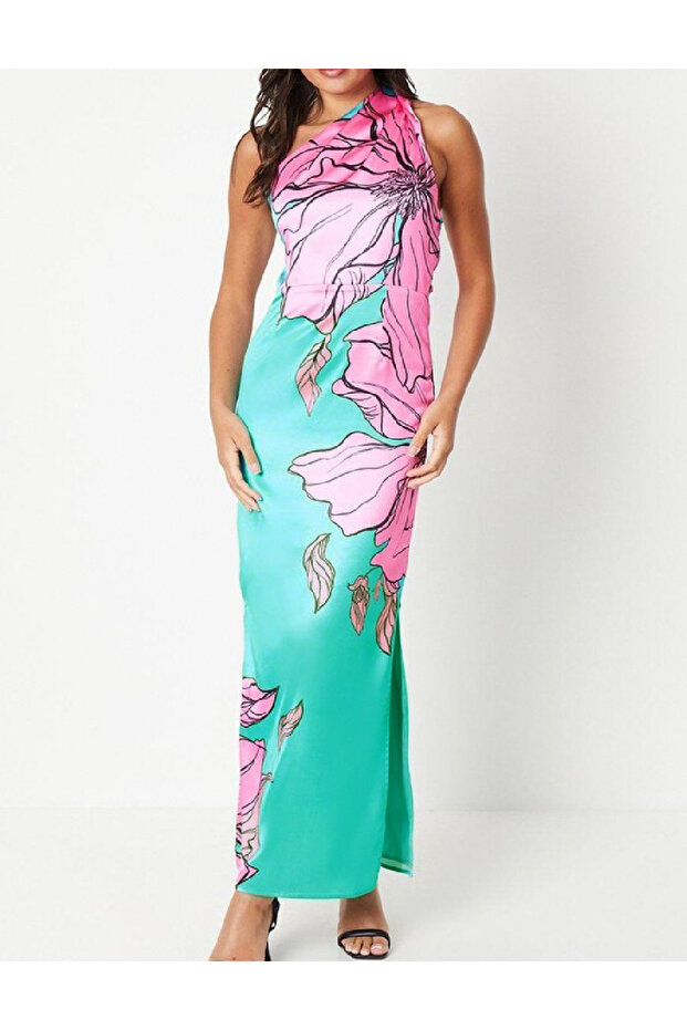 Rochie lunga, Turcoaz - 1