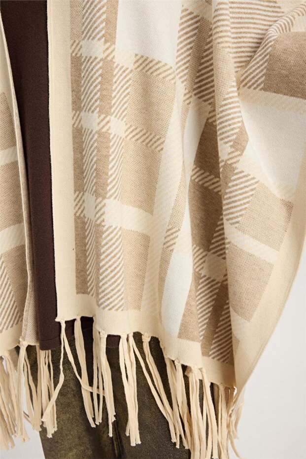 Ekose Saçaklı Panço - 4