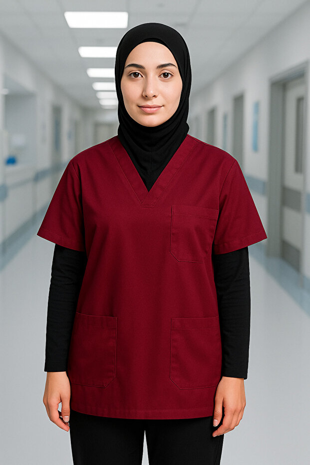 ملابس التحصين الإسلامية واسعة المقاس 4 جيوب طويلة قصة فضفاضة موديل 1. زي عمل مريح من قماش عالي الجودة