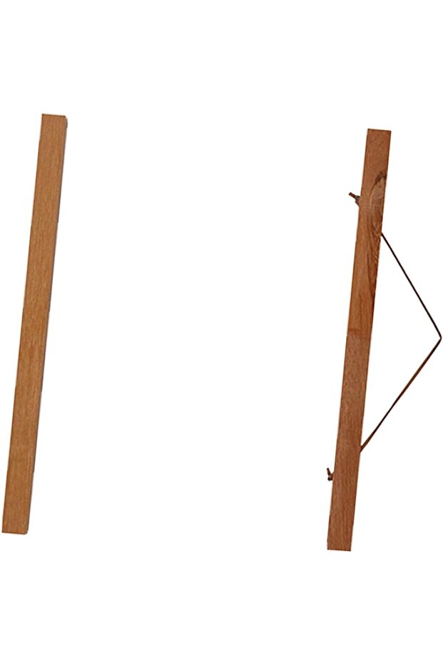 4 Wooden Strips Modern Magnetic Poster Hanger (Teak Wood, 50cm)