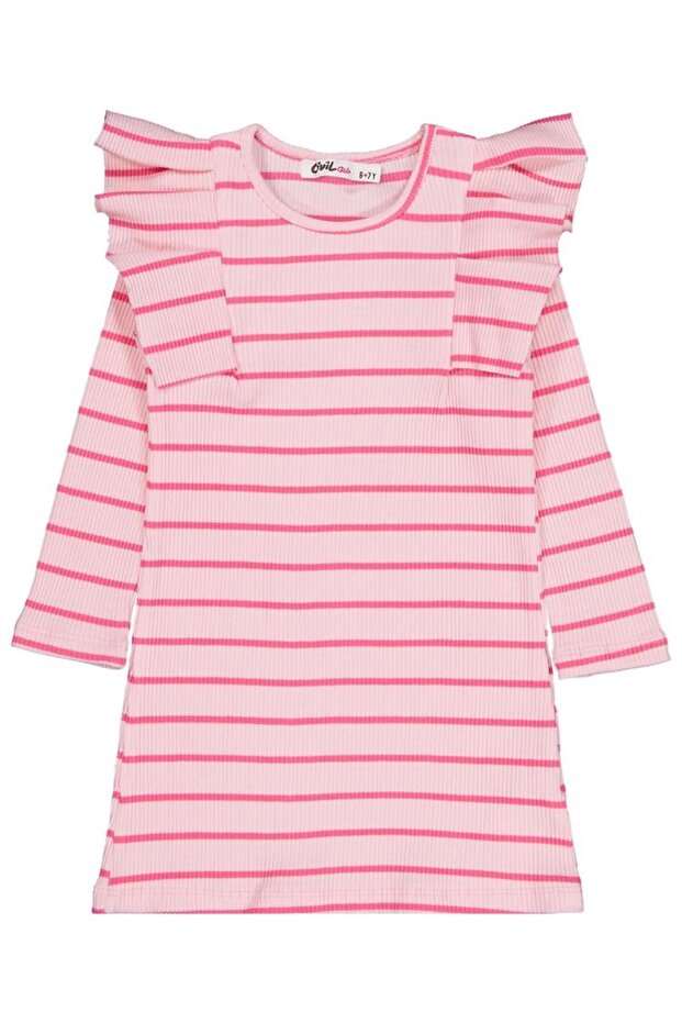 Striped Dress for Ages 6-9 - Pink 9-10 Years Old