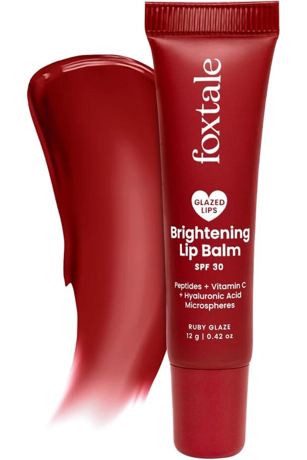 Brightening Lip Balm With Peptides, Vitamin C & Hyaluronic Acid - Ruby Glaze