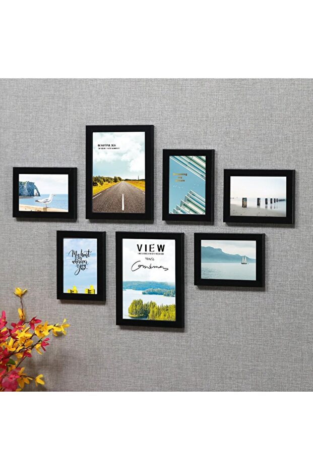 7-Pack Photo Frame Collage - Wall & Tabletop Picture Frame Set