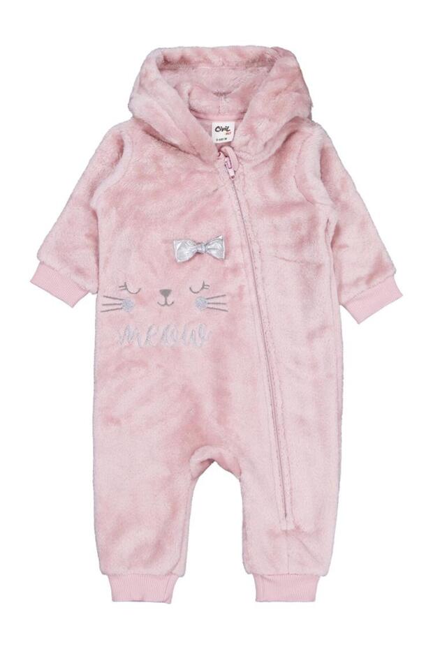 Bow Meow Embroidered 6-18 Months Jumpsuit - Lilac 12-18 Months