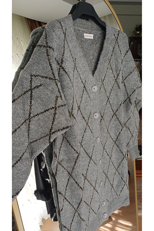 Baklava desenli ceket - 4