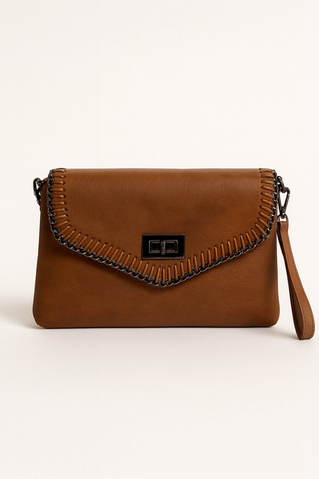 Flat Leather Hand Strap Women's Shoulder Bag (Special Design)
