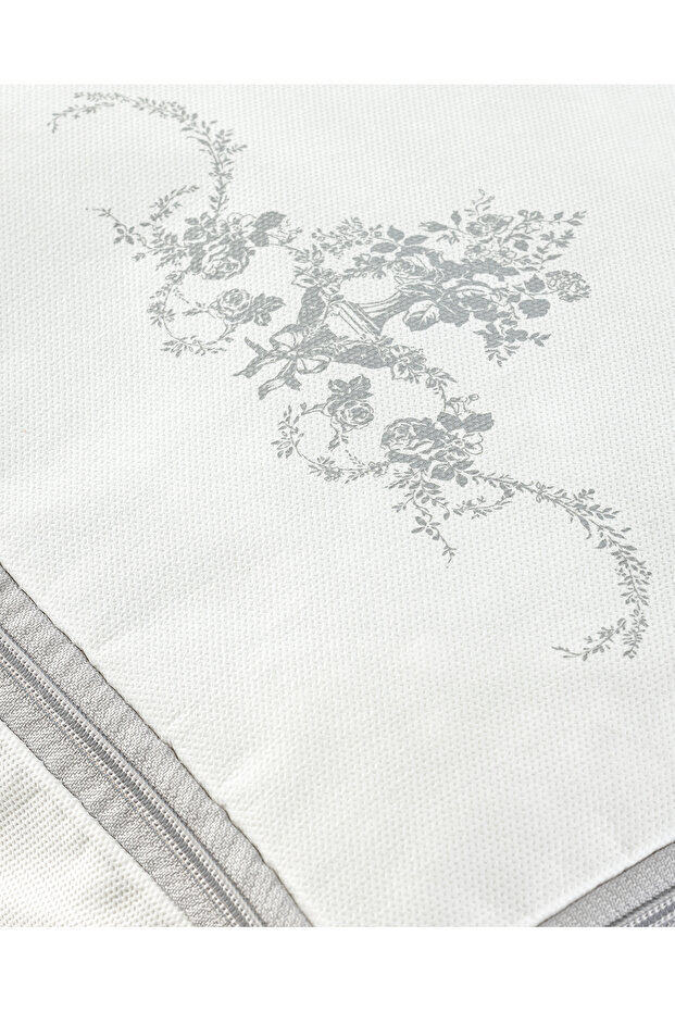Flower pattern printed bag - white - 2