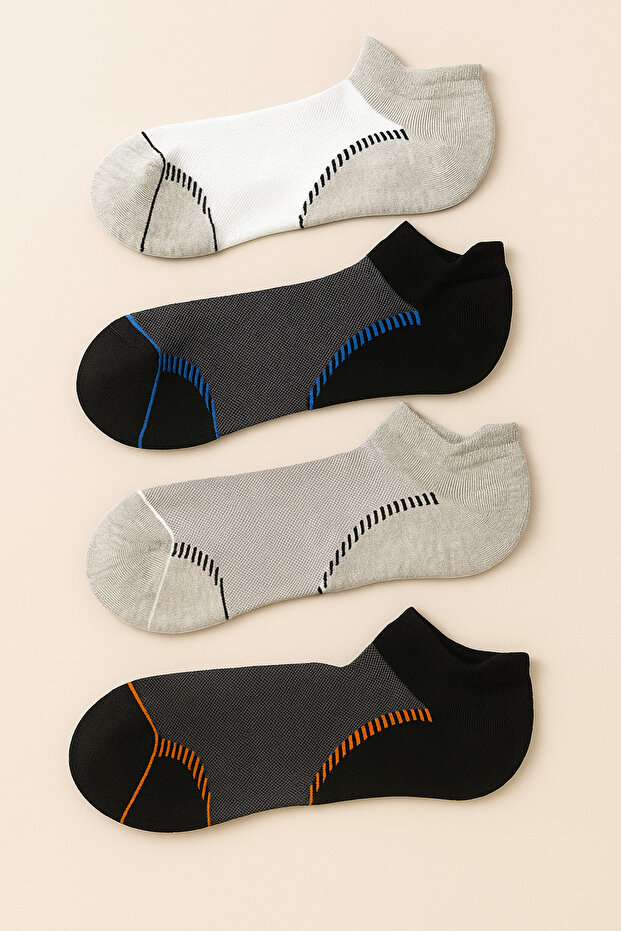 Men's 4-pack terry sole socks