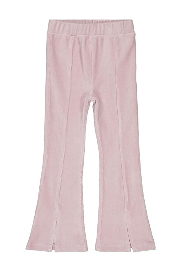 Civil Girls' Slit Leggings | Velvet | School Nursery and Daily Use - Pink