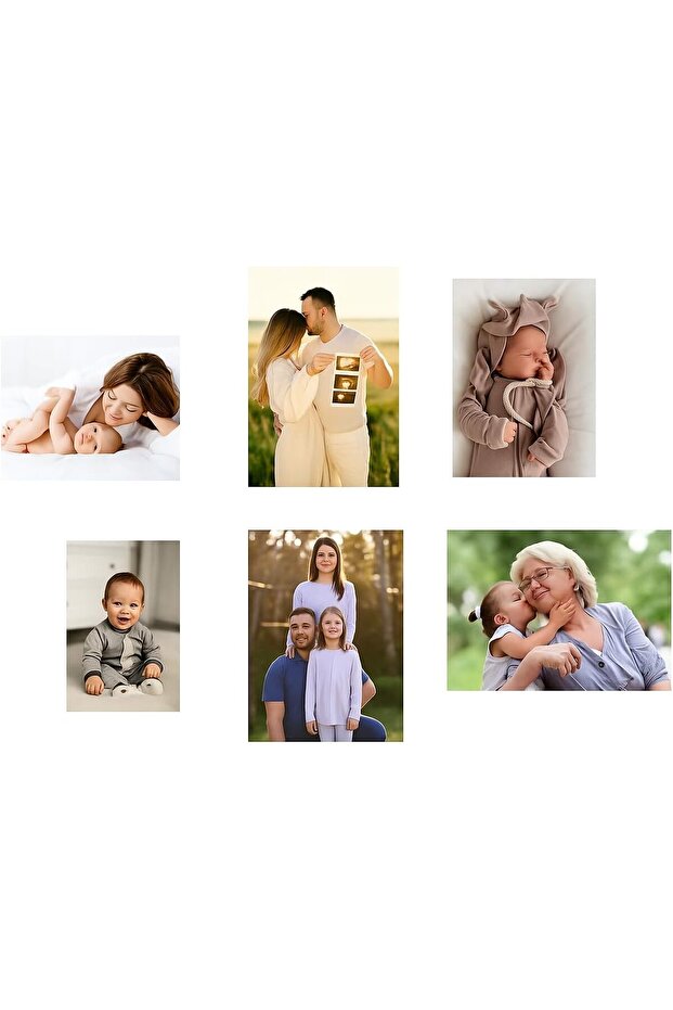 Acrylic Magnetic Photo Frame Set – 6 Pack, 2mm Clear Plexiglass, Double-Sided Frameless