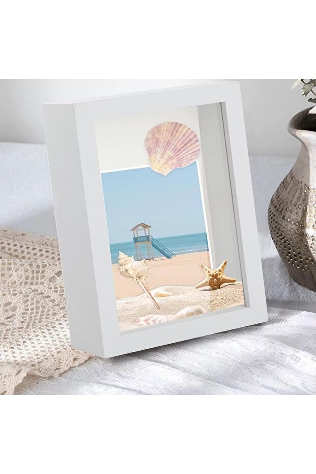 Shadow Box Frame Display Case, 27 x 27 cm (10 x 10 in), 6.5 cm Deep, White