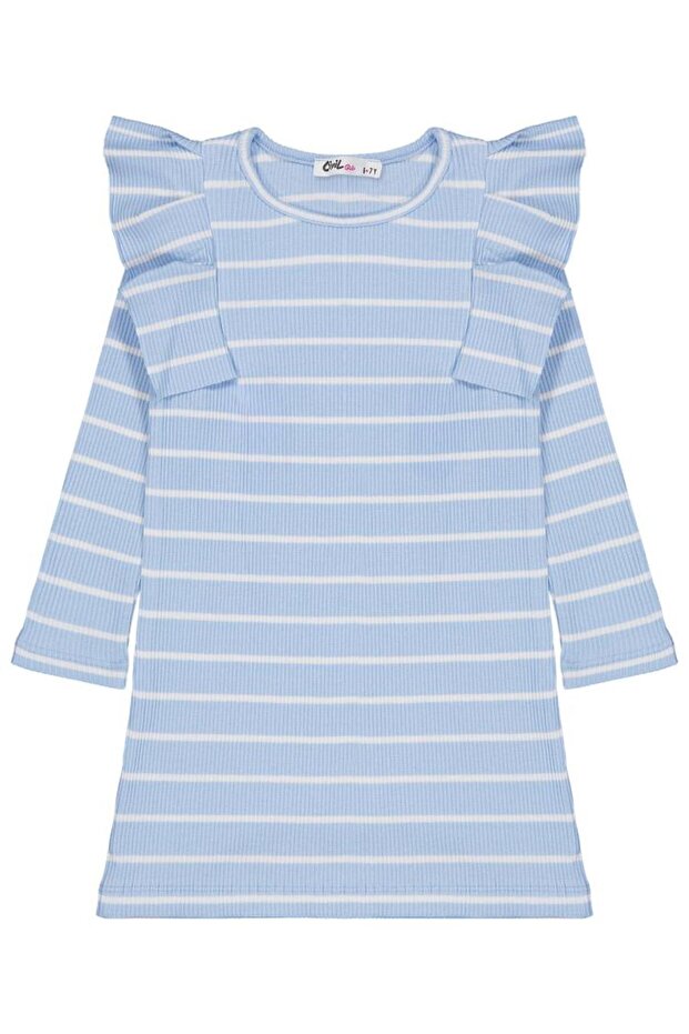 Striped Dress for Ages 6-9 - Blue 9-10 Years Old