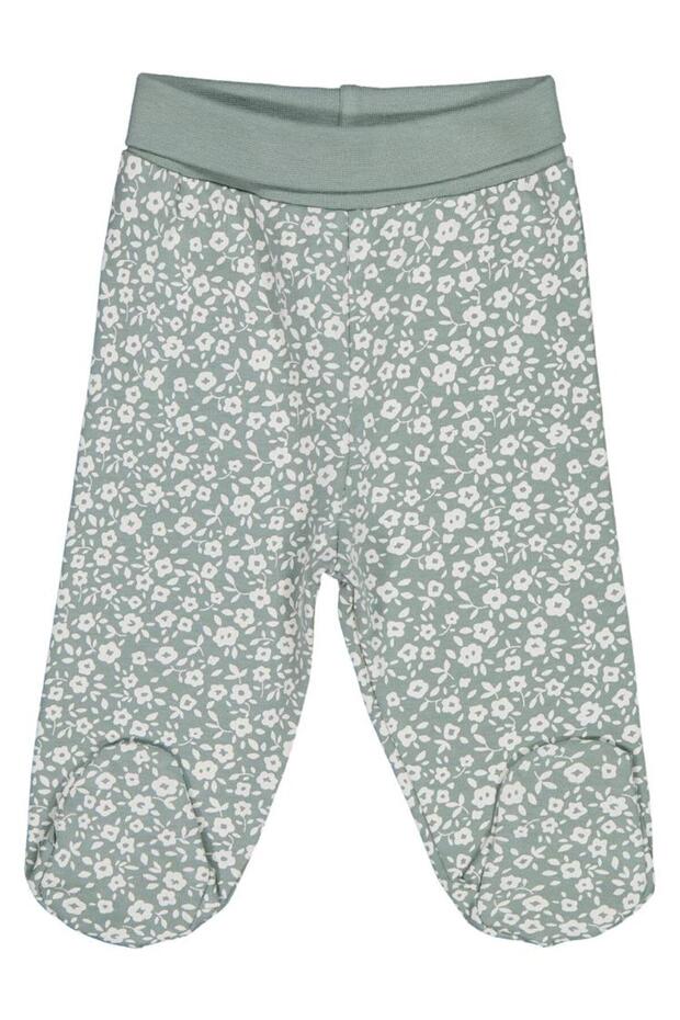 Flower Print 1-9 Months Single Bottom Baby - Green