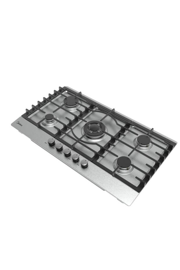 بوتاجاز غاز - ٥ شعلات مع إشعال تلقائي - رمادي - ٩٣٫٢×٦٠٫٢ سم