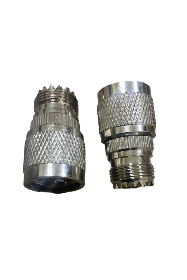 2 Pieces UHF to N-Type Coax Adapter Set (PL259/SO239 to N Male & Female)