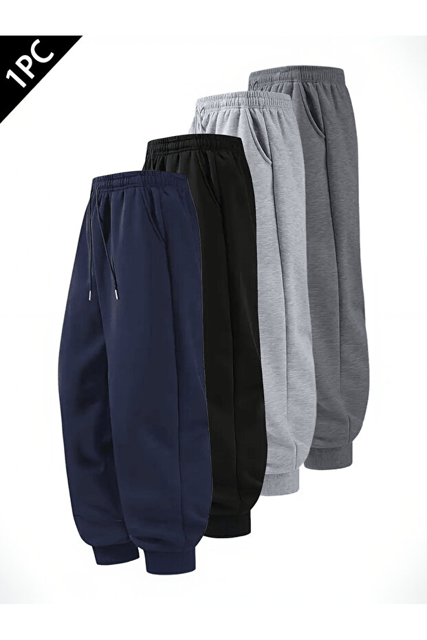Unisex 4-Piece Elastic Sweatpants Plus Size