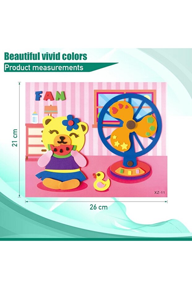 Papi Dada craft kit 10 models for children with movable elements, multicolor - 5