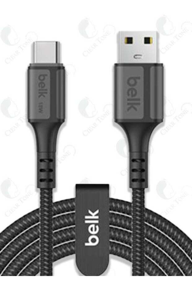 كابل USB إلى Type-C مضفر من النايلون بطول 120 سم - شحن سريع بقوة 18 وات، بسرعة 480 ميجابت في الثانية، خالٍ من التشابك