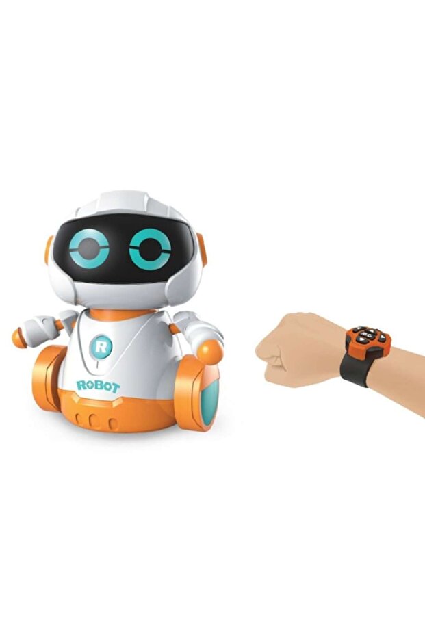 Interactive robot controlled by bracelet remote with light and sound, white - 2