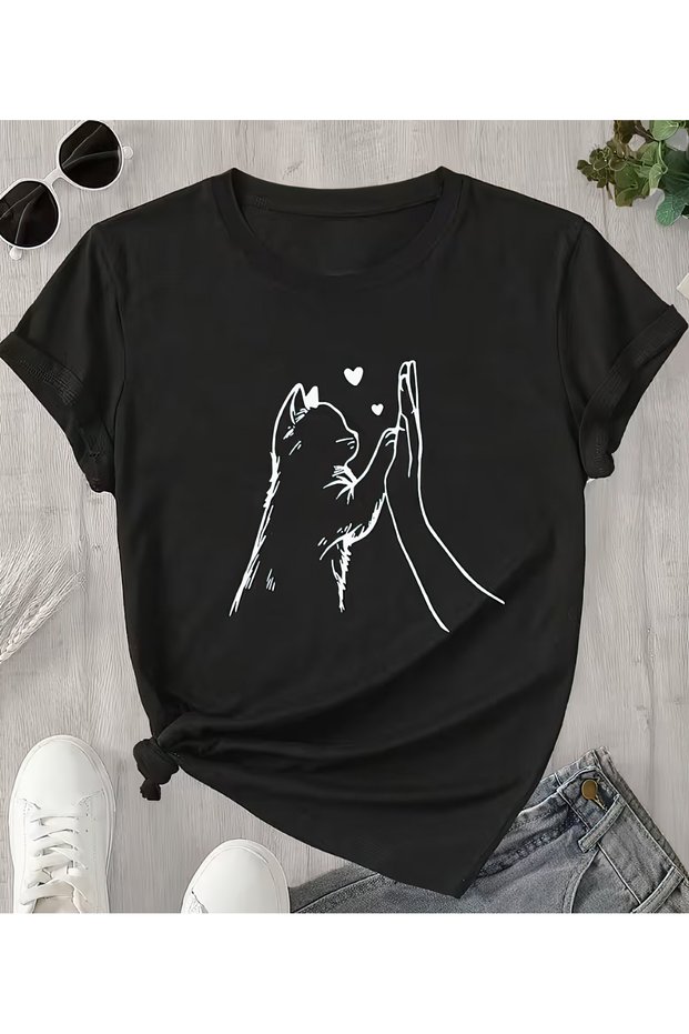 Cat Paw T-Shirt Print