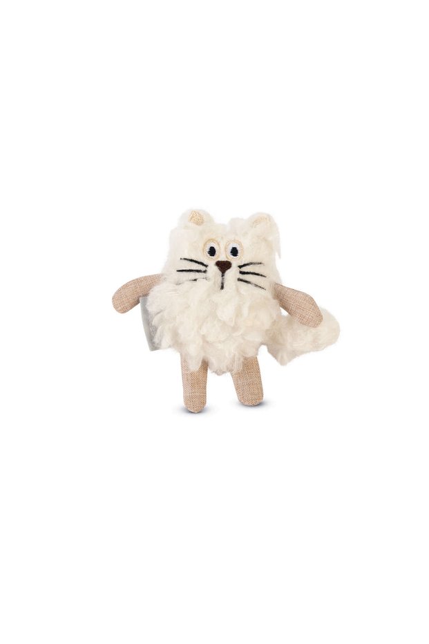 Yzlal Cat Toy, Cat, Plush, (222811) White, 15X10X3Cm