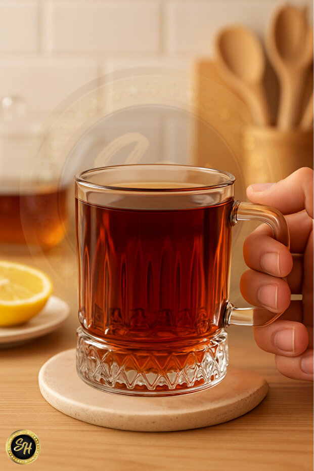 6 Pieces - Oslo Glass Set with Handles 220 ml