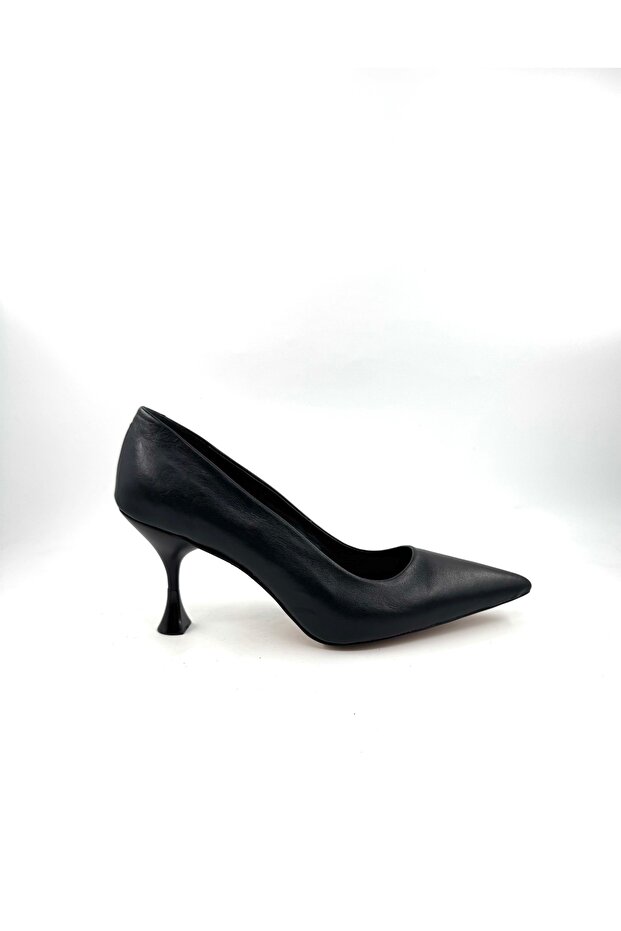 Genuine Leather High Heels Black Stiletto