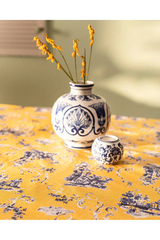Nora Masa Örtüsü - Sarı - 2