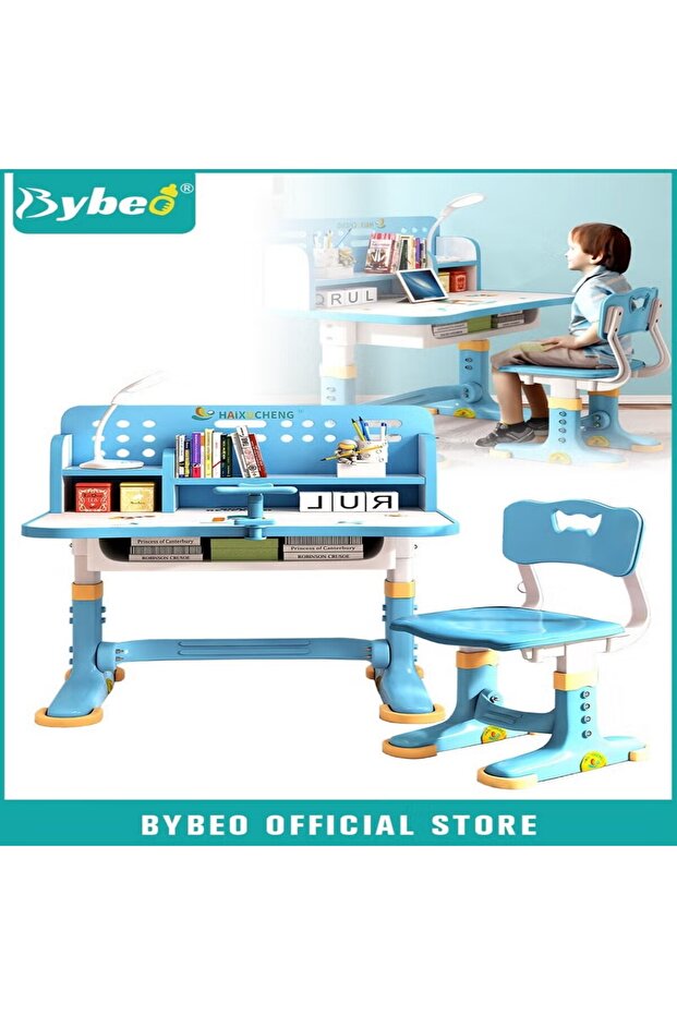 Enlarged Kids Table and Chair Set, Children's Reading Study Activity Desk, Ergonomic Toddler Chairs