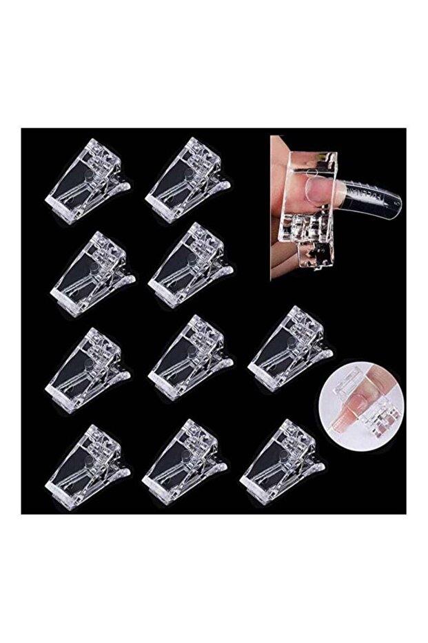 10 Pieces Nail Tips Clip for Quick Building Poly Gel