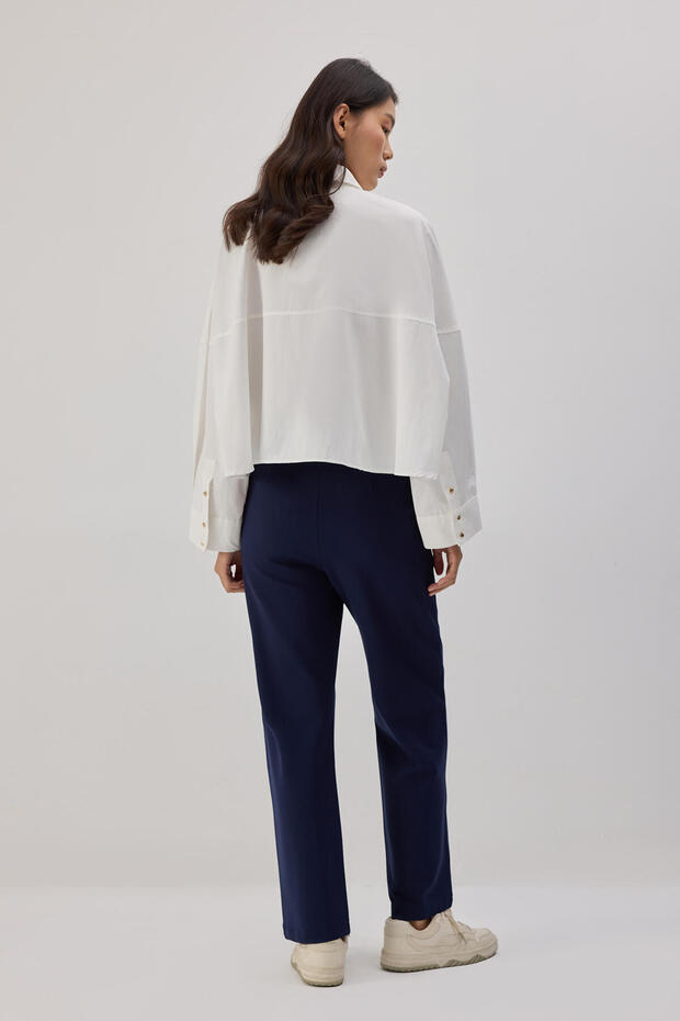 BELİ LASTİKLİ ÖRME PANTOLON - 6